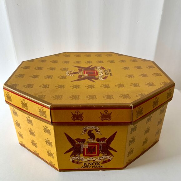 Vintage KNOX Premier Men's Fedora Black Hat with Original Box, Size 7 1/8, EUC! - Picture 12 of 16